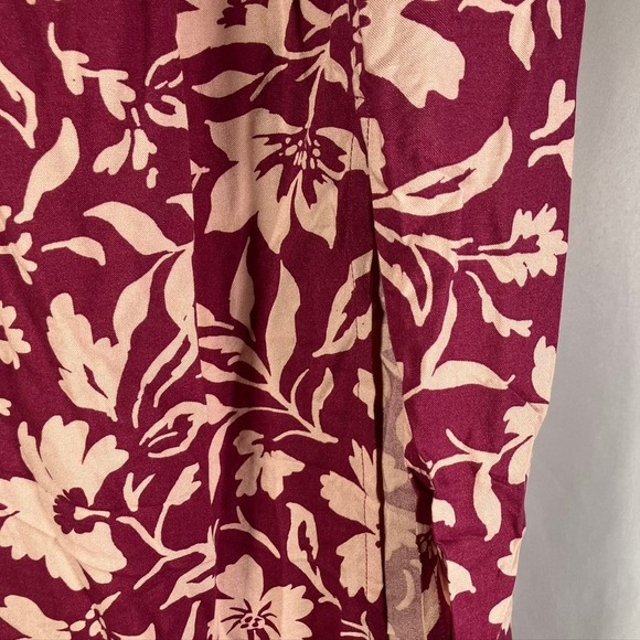 Patrons of Peace Floral Maxi Skirt in Burgundy and Cream - Picture 3 of 13